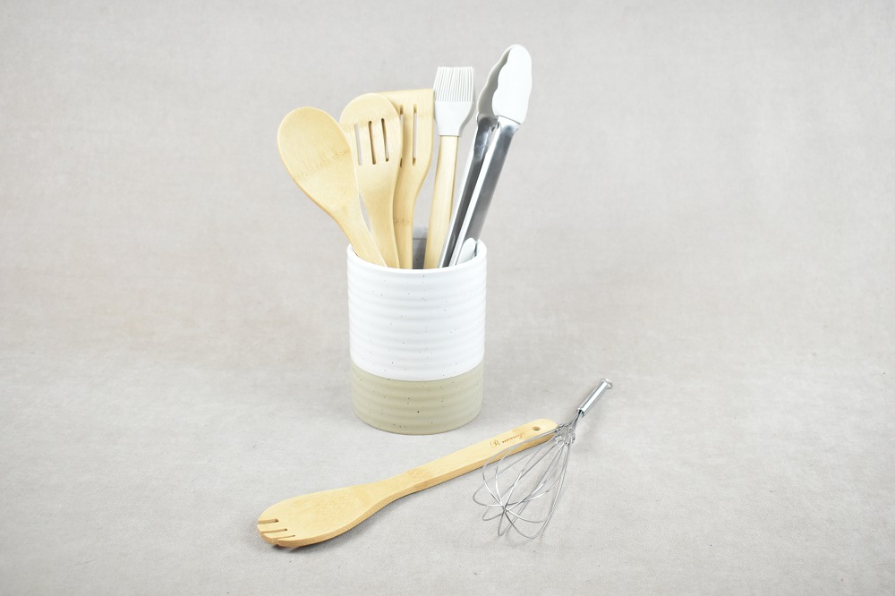 USTENSILE DE CUISINE 8 PIÈCES BLANC﻿ Sache maison et déco vente en